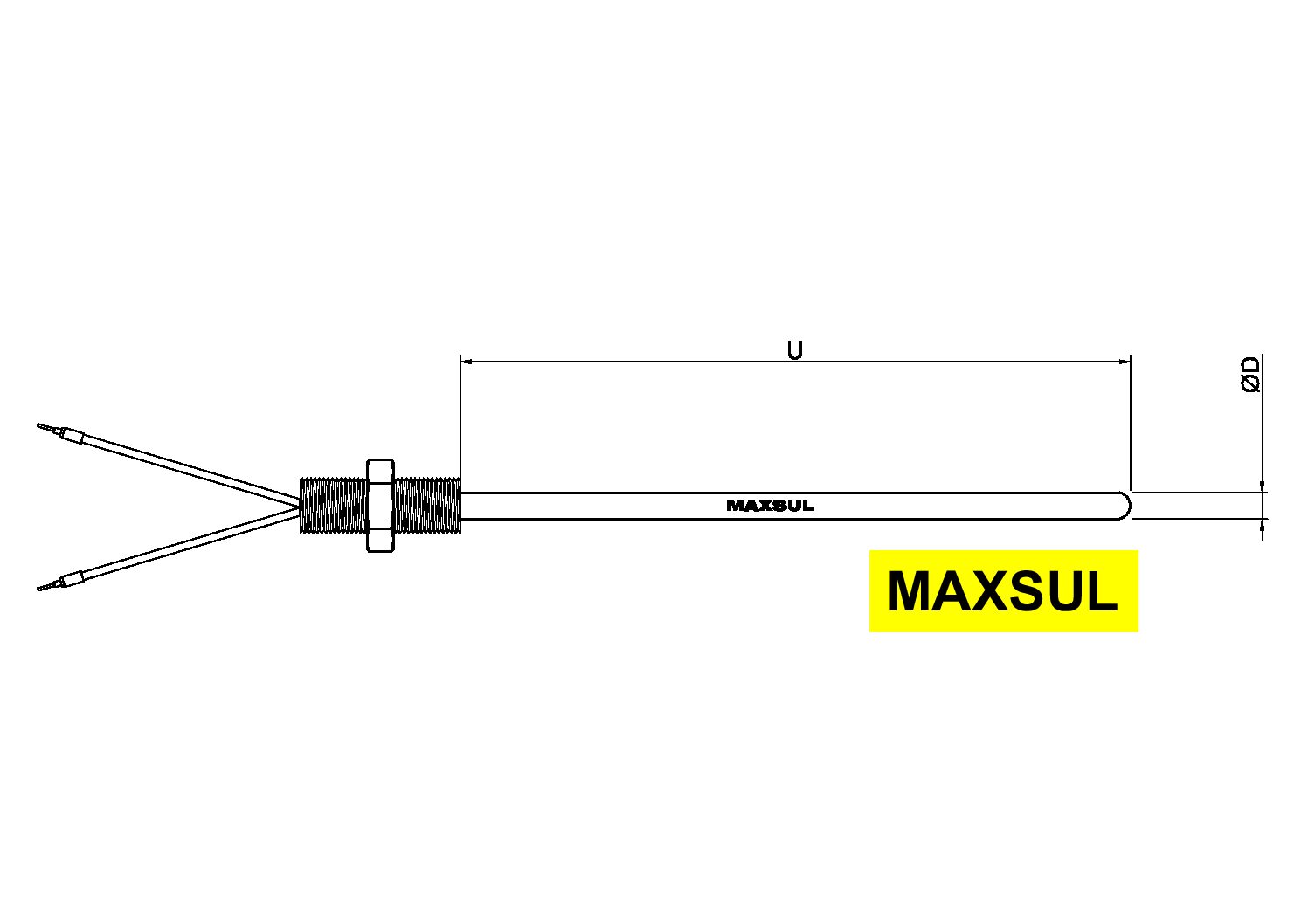 Termopar Flexível Série TPF004