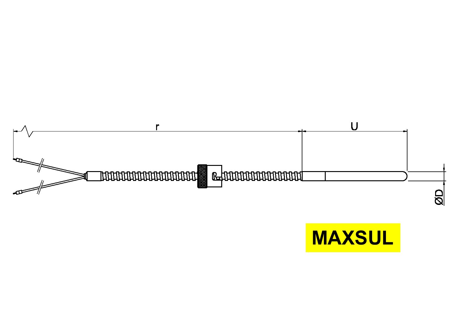 Termopar Flexível Série TPF005