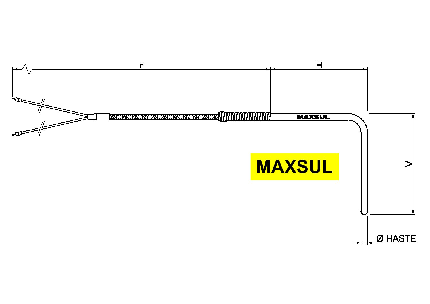Termopar Flexível Série TPF006