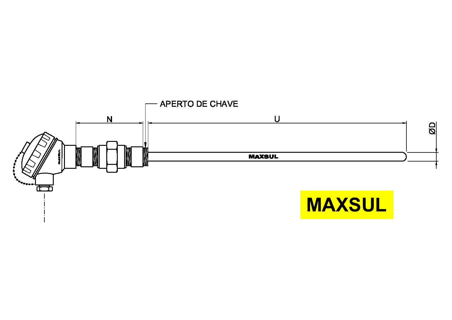 Termoresistência PT-100 Série TRE014
