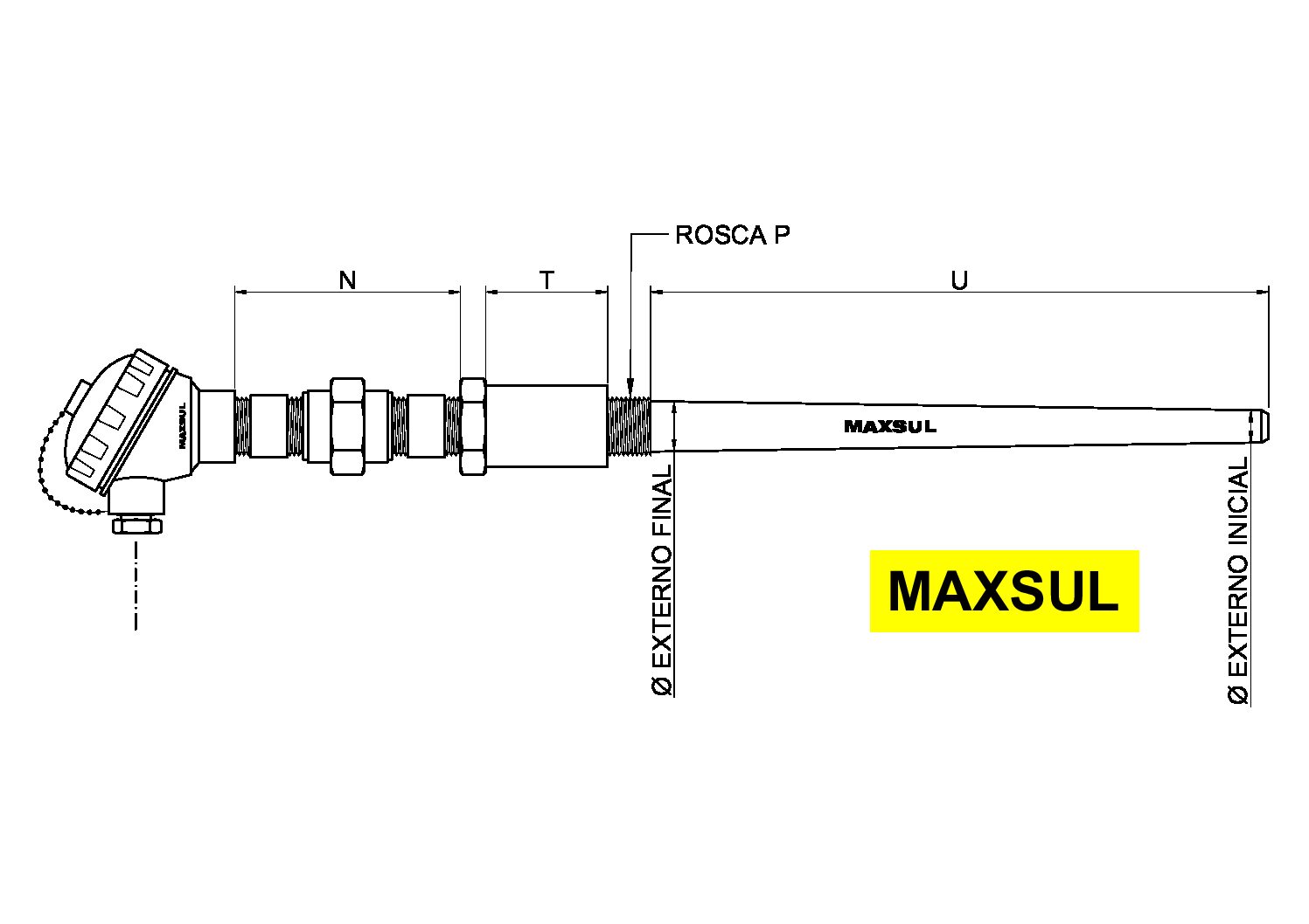 Termoresistência PT-100 Série TRE019